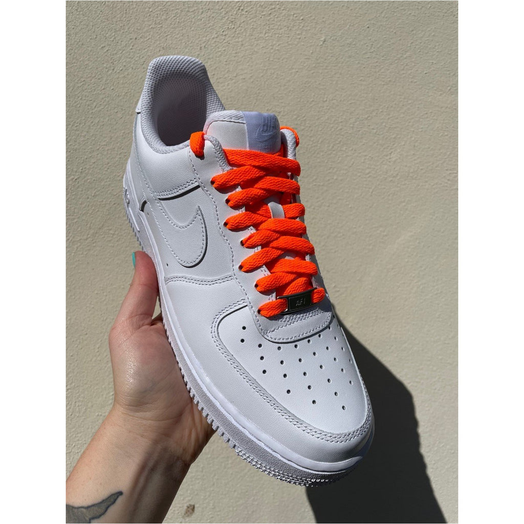 SneakerScience AF1 Replacement Laces Neon Orange Sneaker Science