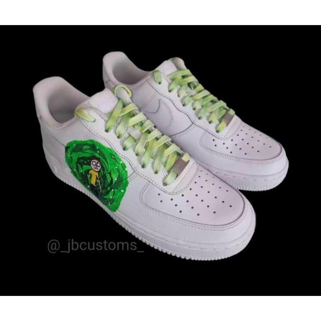 Nike Air Force 1 Green Apple Custom 