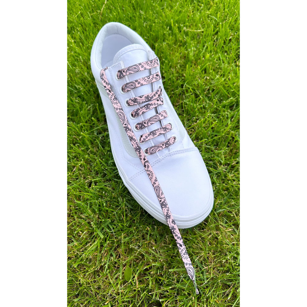 SneakerScience Bandana Series Flat Laces - (Nude Pink)