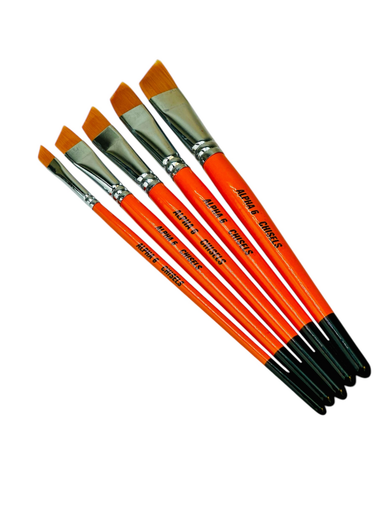 Alpha 6 Chisel Brush Set (5 Pack)