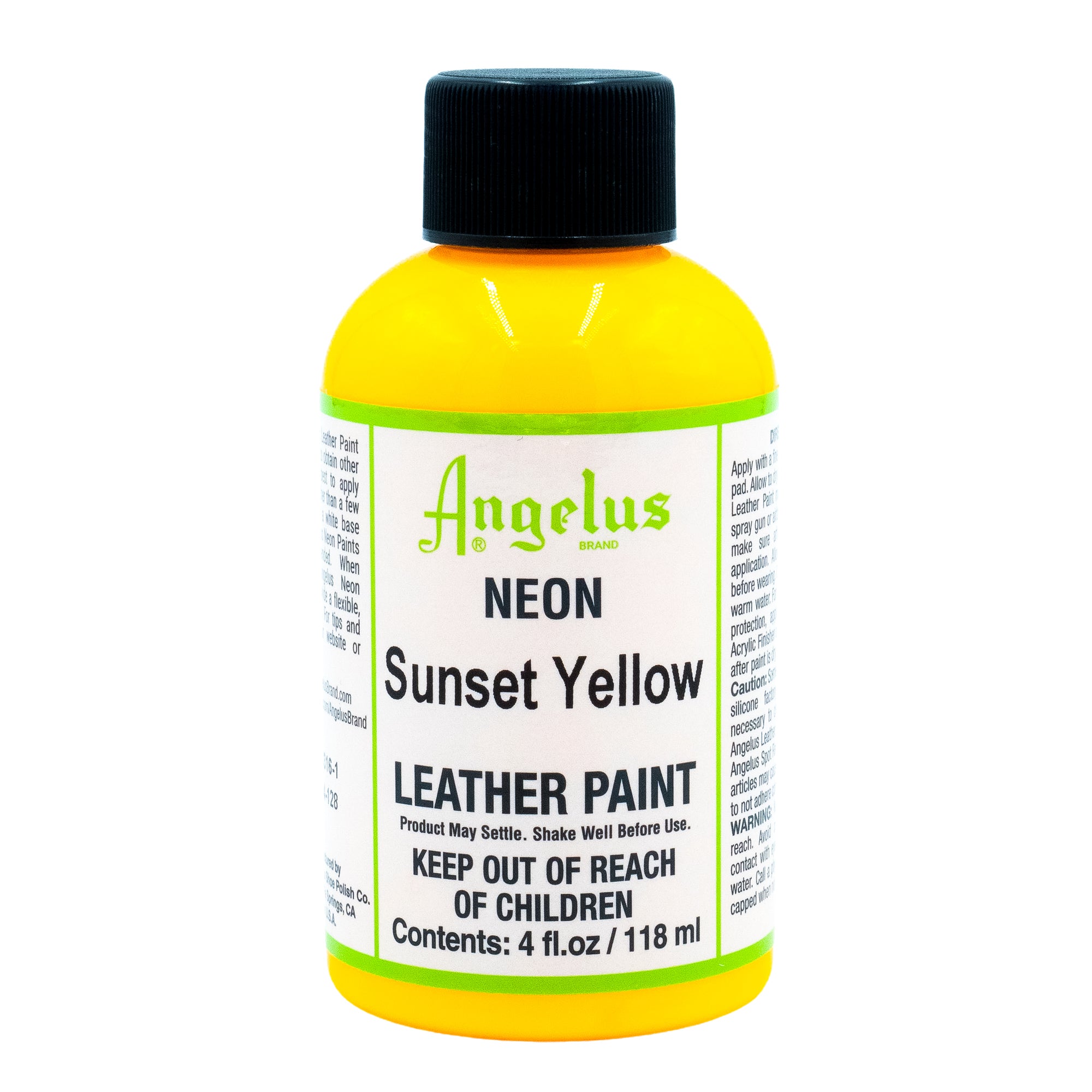 Angelus Leather Paint Neon Tropic Sun Yellow 1 oz