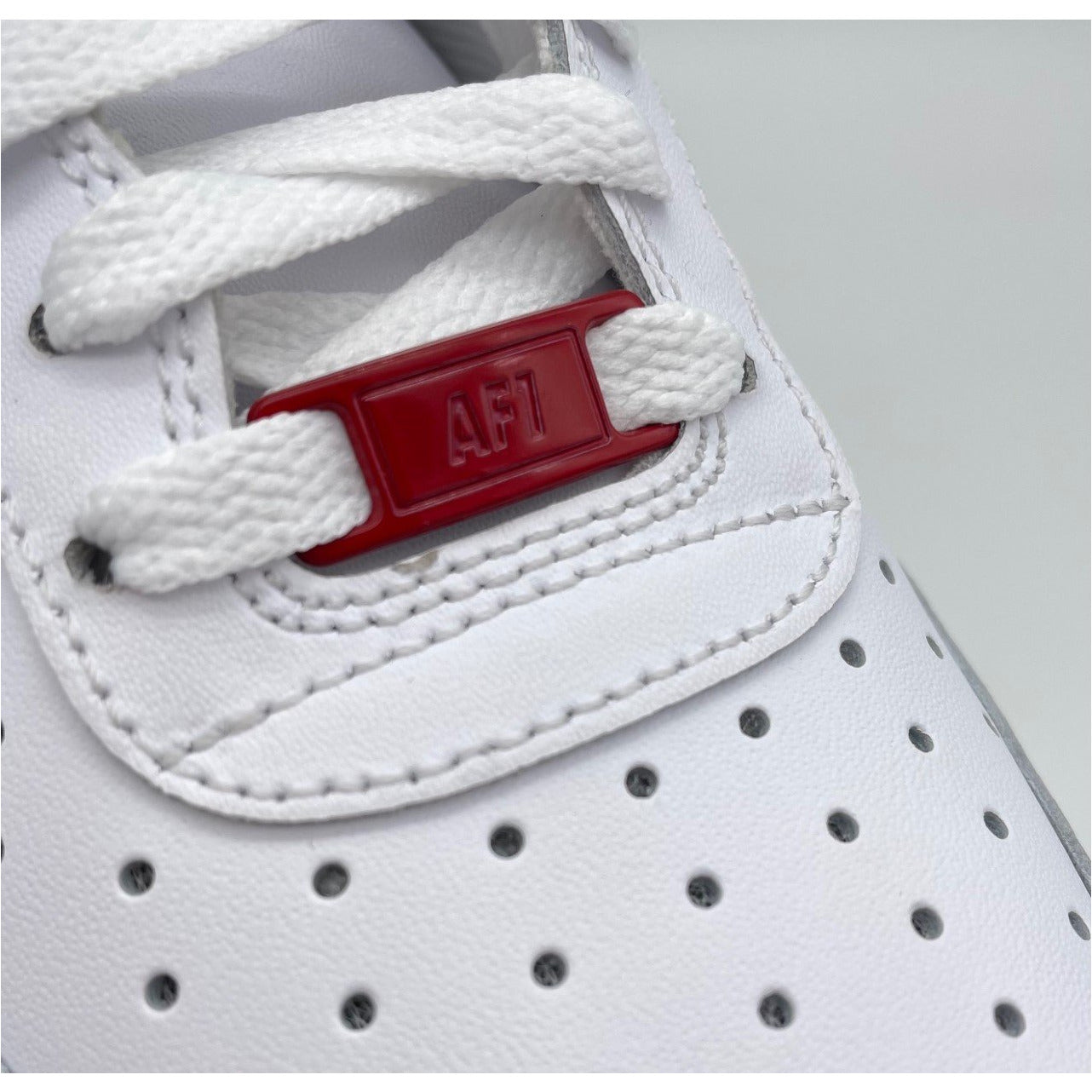 SneakerScience AF1 Lace Tags Red Sneaker Science